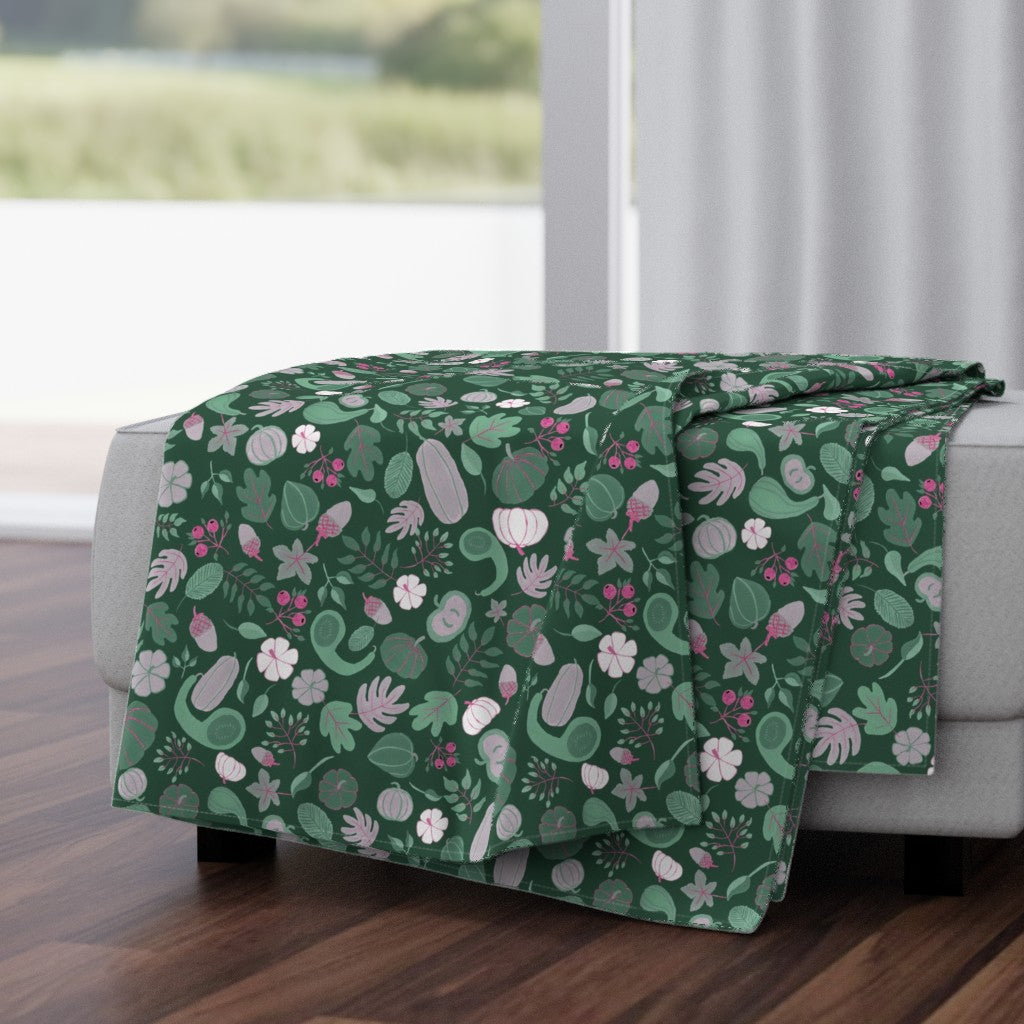 Fall Harvest Design for Fabric & Home Decor - Forest Green