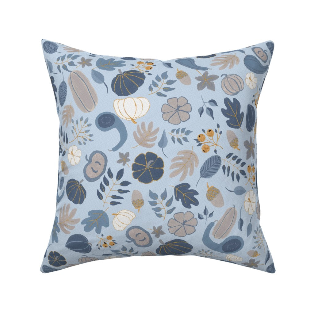 Fall Harvest Design for Fabric & Home Decor - Sky Blue/Navy