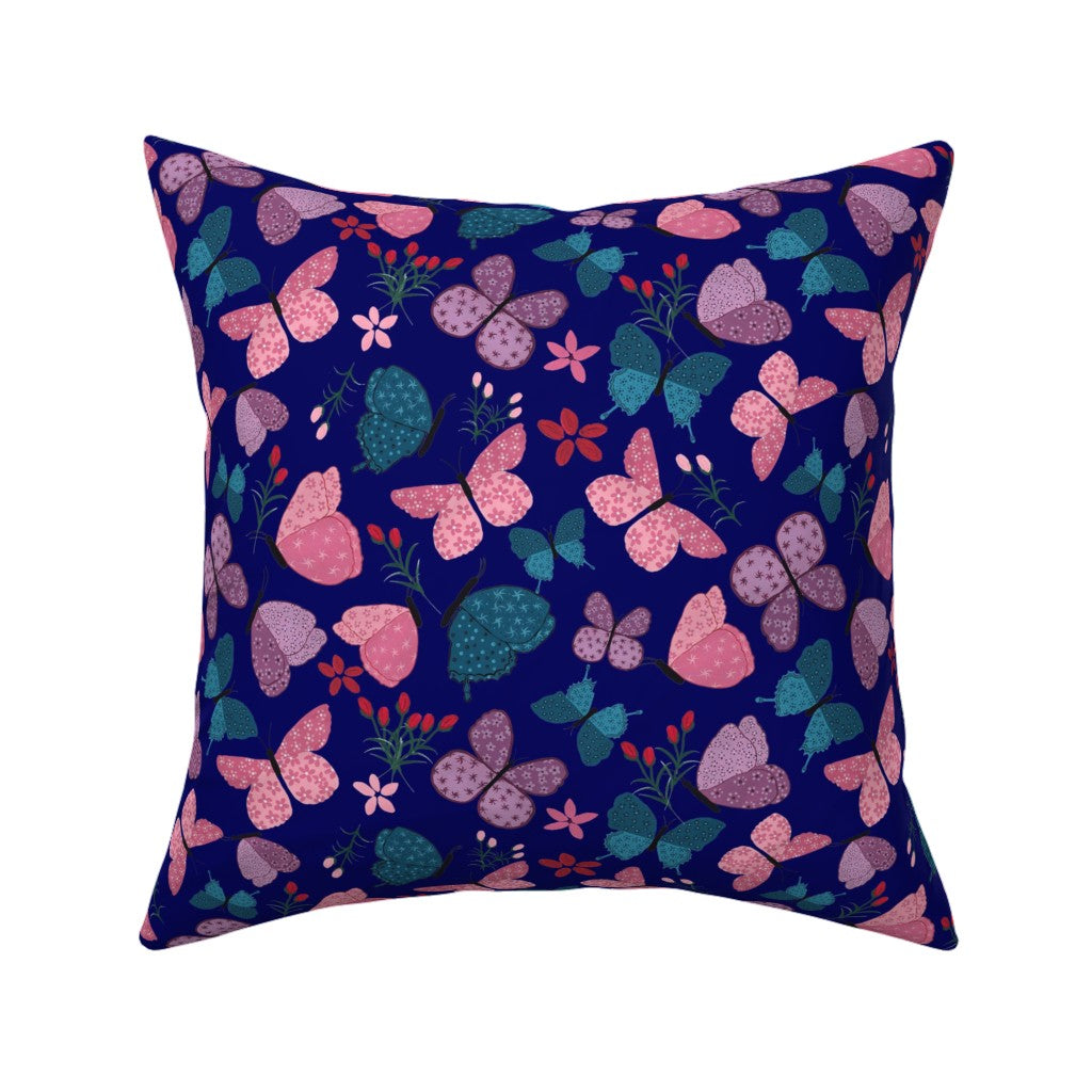 Butterfly Dance in Navy - Midnight Teal Colorway