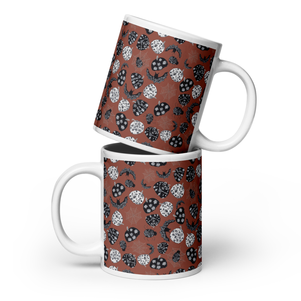 Enchanted Harvest Halloween Coffee Mug - Burnt Orange