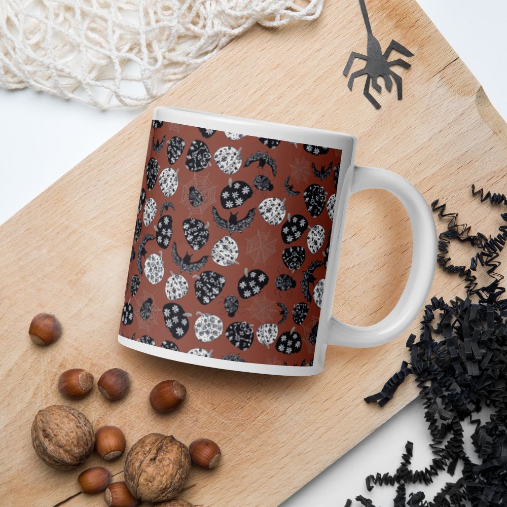 Enchanted Harvest Halloween Coffee Mug - Burnt Orange